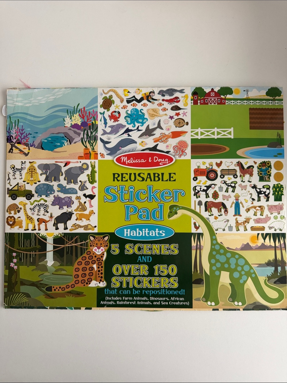 Melissa & Doug Reusable Sticker Pad - 5 Scenes and Over 150 Stickers - Ages 3+